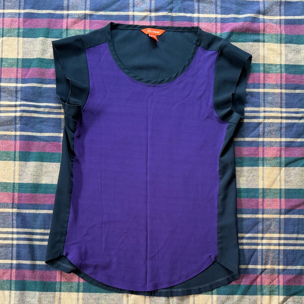 Joe Fresh Purple & Black Shirt